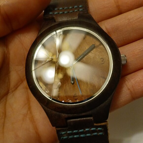 Treehut Classic Ebony Walnut Burl 40mm Brown Casual Boho Analog Watch - Picture 5 of 16